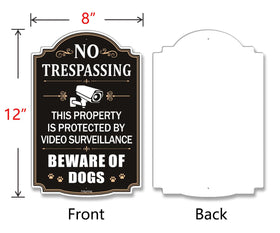 Folyming beware of dogs sign clearly communicates restricted access and safety