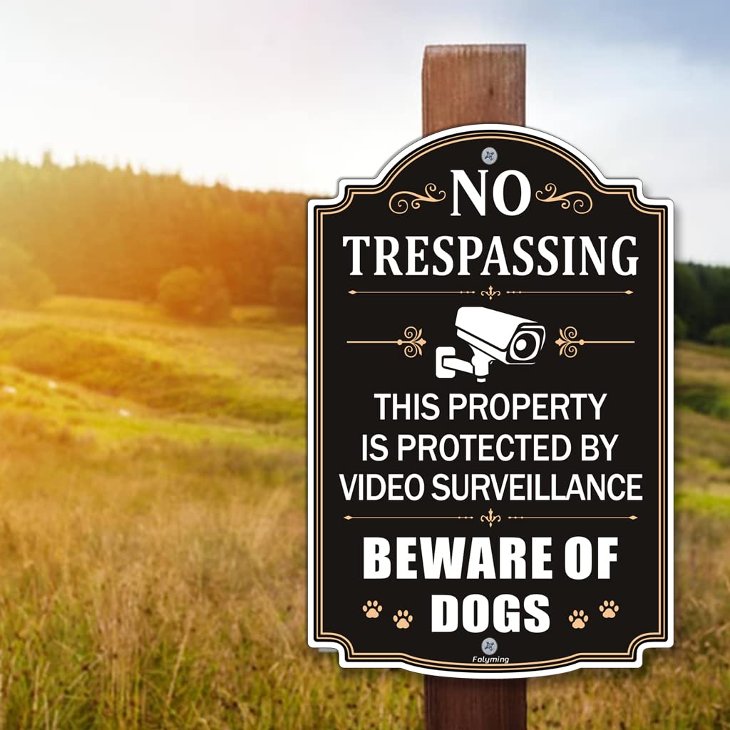Folyming driveway yard sign helps deter intrusions with clear messaging
