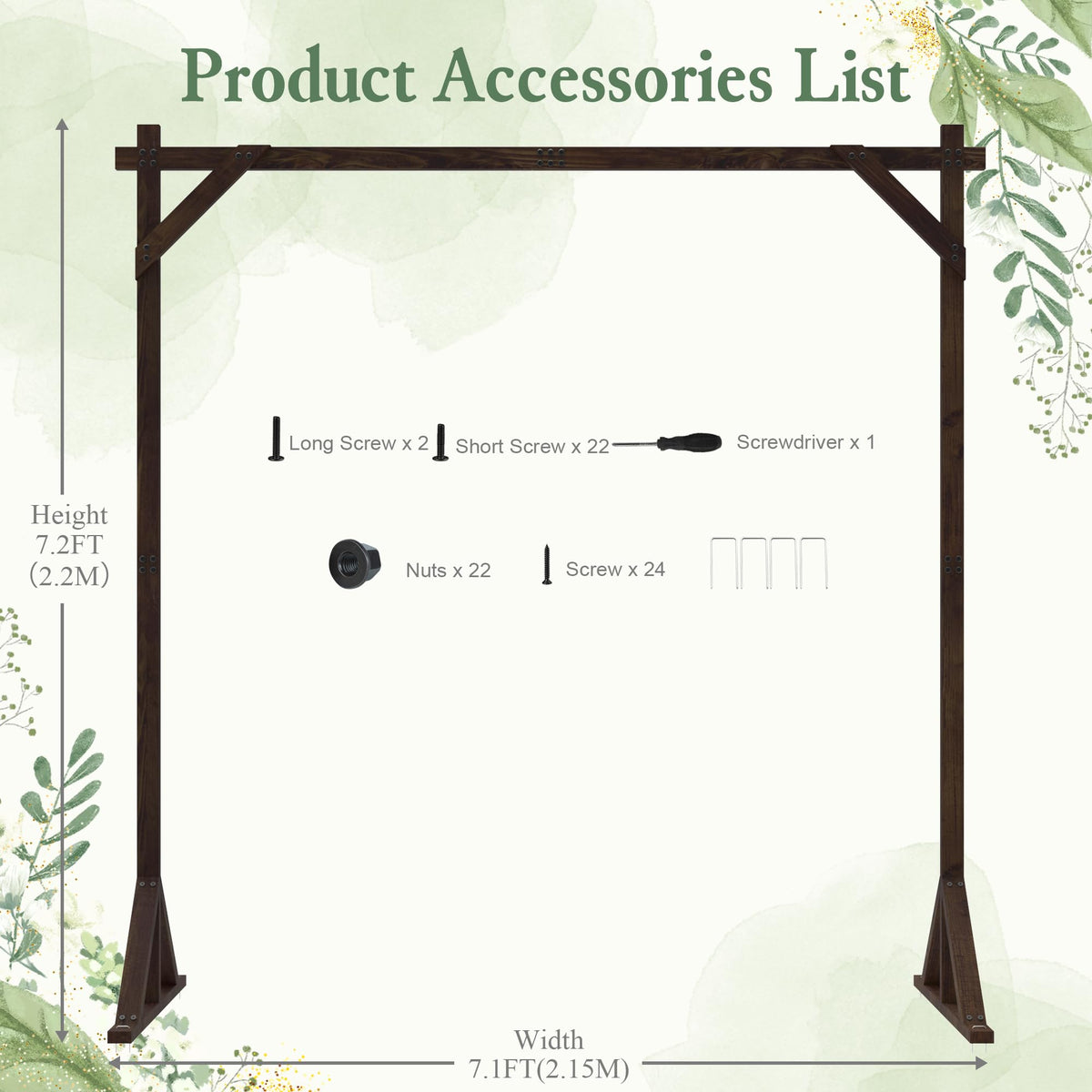 Fomcet wedding arch assembly base, easy setup and reusable decor.