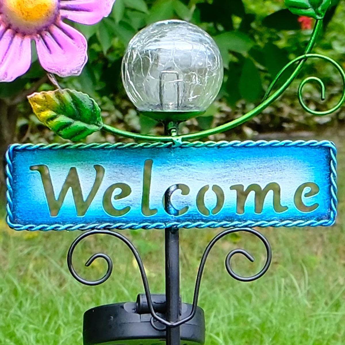 FOMOMDI welcome sign garden decor brightens yards and walkways
