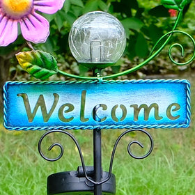 FOMOMDI welcome sign garden decor brightens yards and walkways
