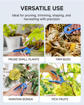 Fondwell 6.5 inch curved blade pruning shears for tight spaces and bonsai