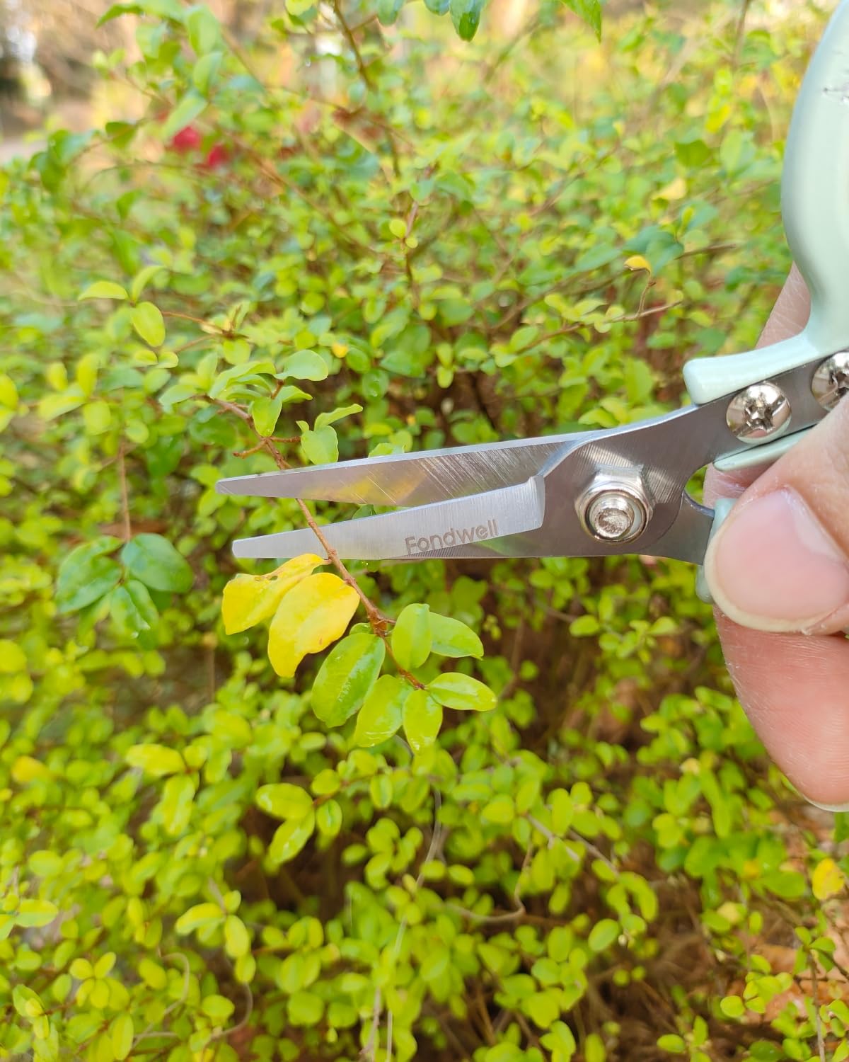 Fondwell corrosion-resistant-blades resist moisture for year-round garden use