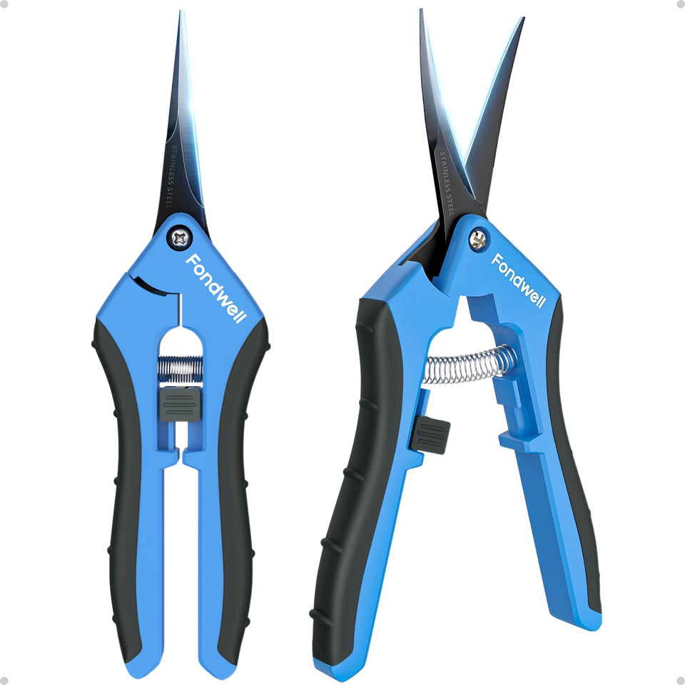 Fondwell pruning shears with nonstick blades deliver clean cuts for herbs and small plants.