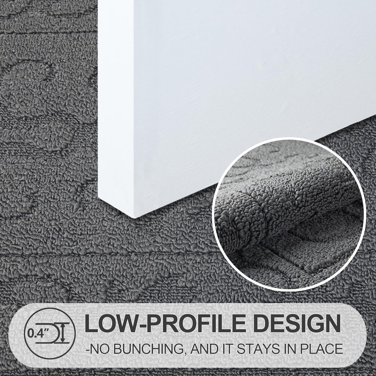 FONEYI grey entryway mat blends with decor while trapping moisture