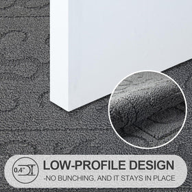 FONEYI grey entryway mat blends with decor while trapping moisture