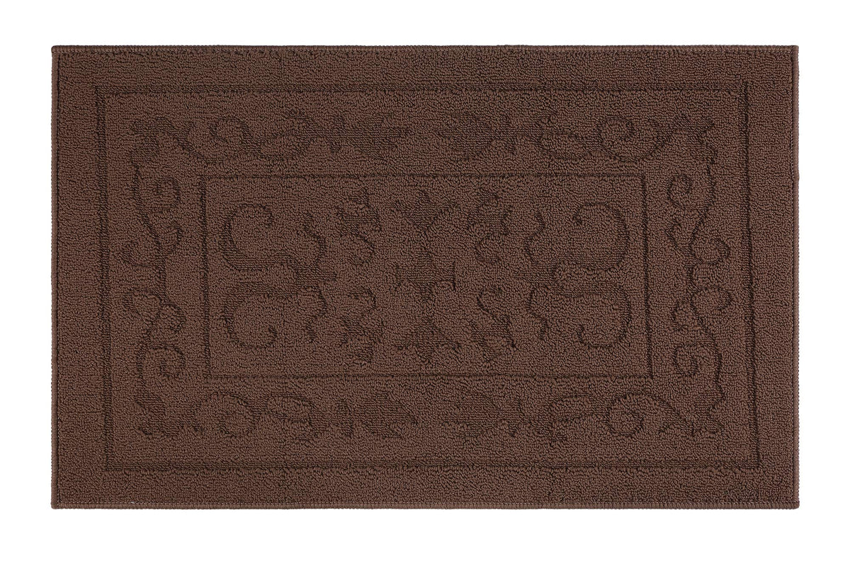FONEYI entryway mat positioned by front door keeps floors clean.