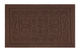 FONEYI entryway mat positioned by front door keeps floors clean.