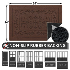 FONEYI mat on a dry floor demonstrating stable placement with non-slip backing.