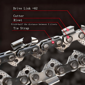 FONLOYEN chrome outer layer and rivets extend chain life under tough cuts.