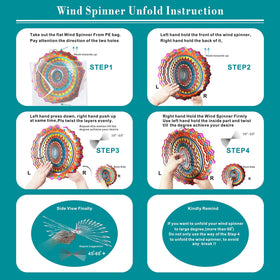 FONMY wind spinner glints in sunlight across the garden, creating an eye-catching color display.