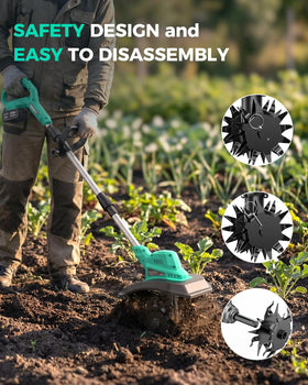 FONXLIT 48-tines head tackles weeds and aerates soil effectively