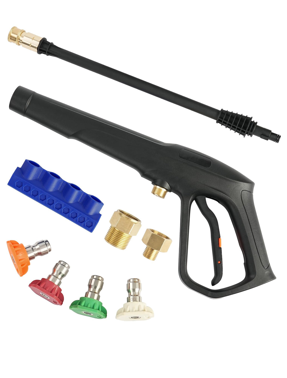 FOOCO pressure washer gun set with easy assembly for quick setup.