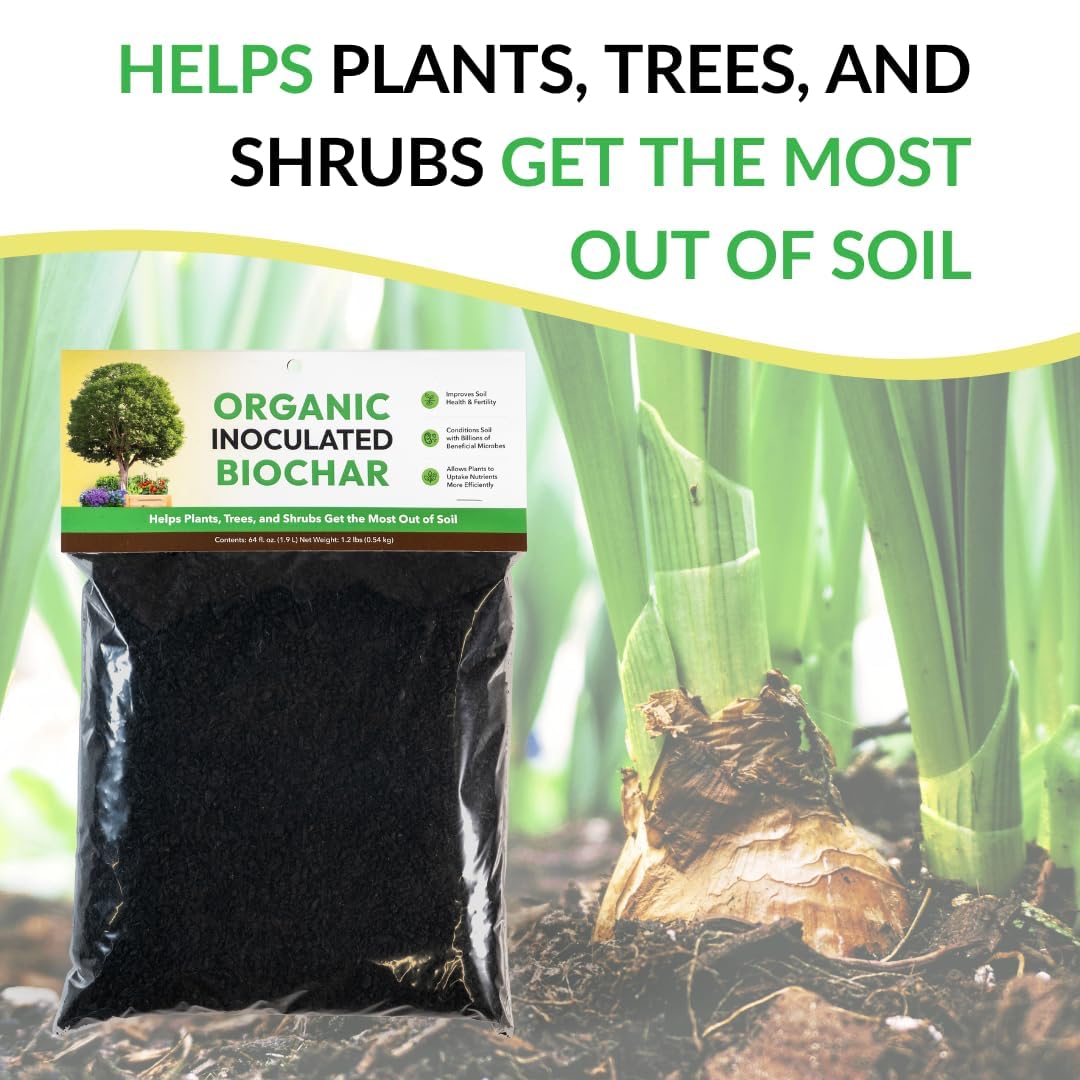 FOOP Biochar mixing-in-soil provides a ready-to-use microbial boost for containers and beds.