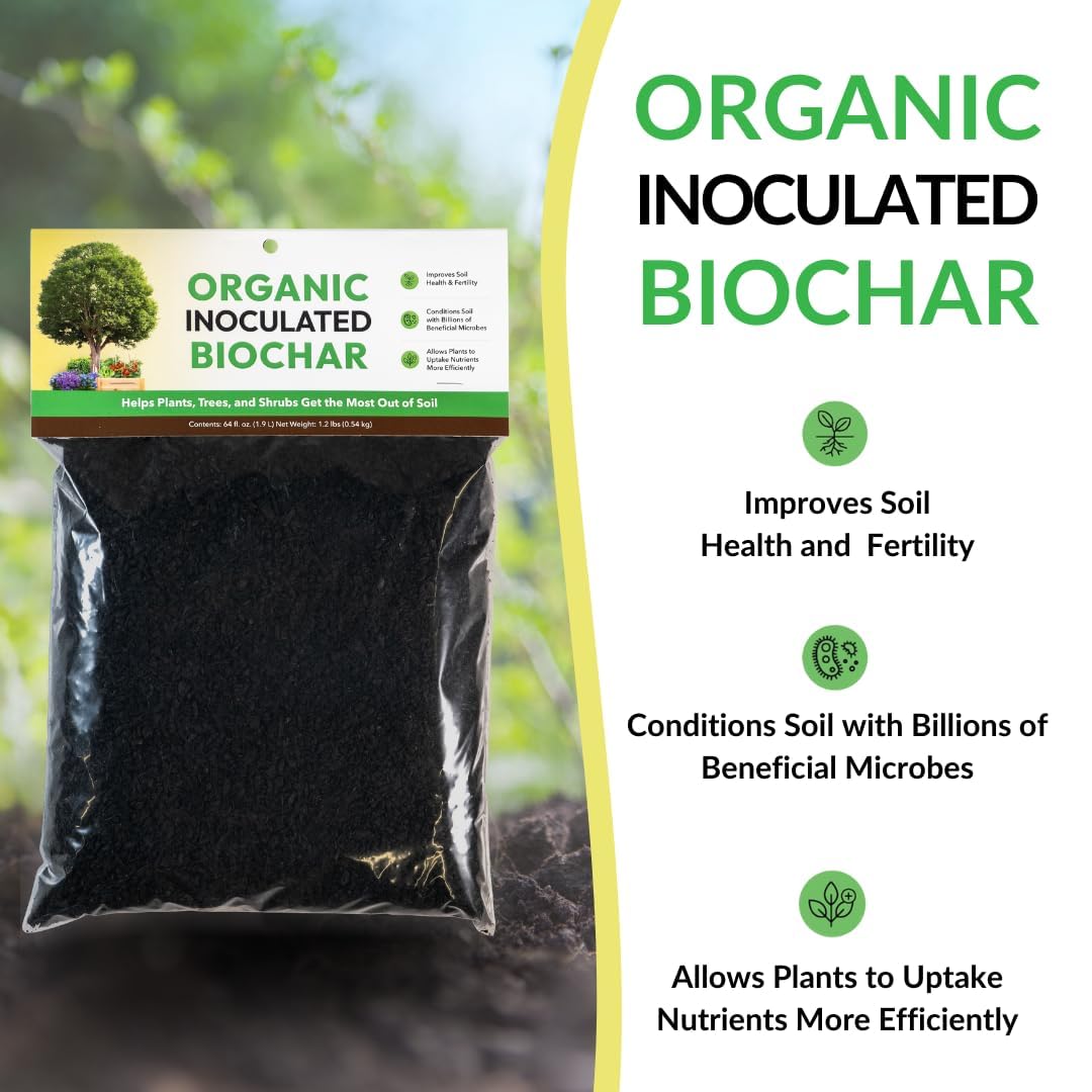 FOOP Biochar nutrient-retention helps plants access nutrients during dry spells.
