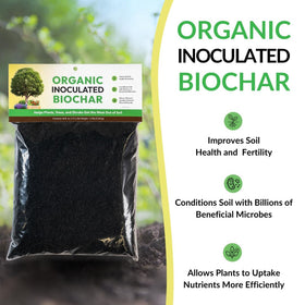 FOOP Biochar nutrient-retention helps plants access nutrients during dry spells.
