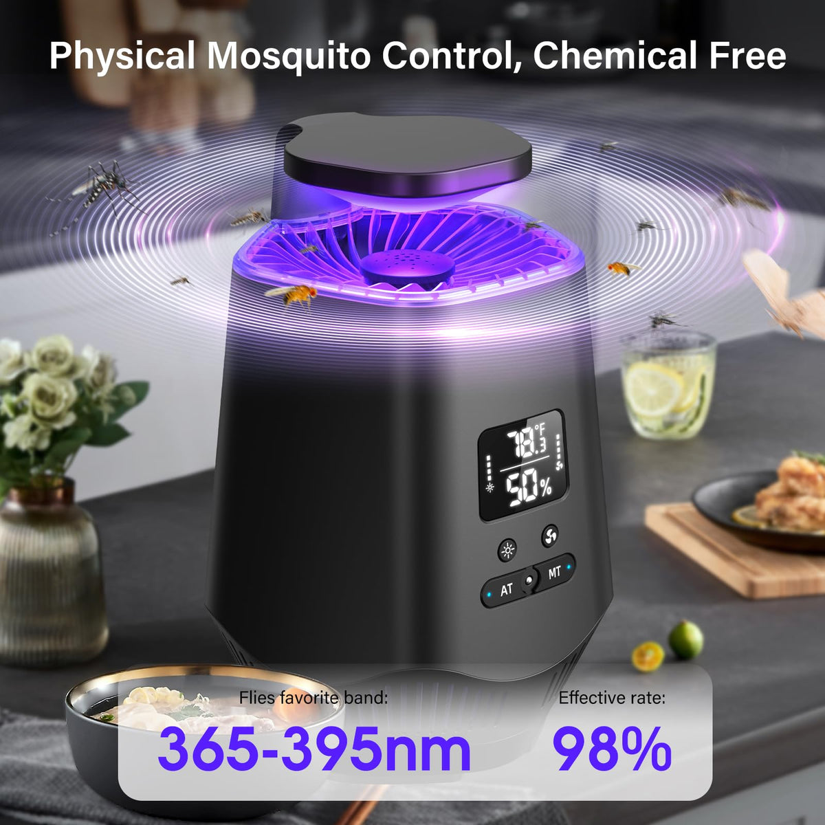 Fooxem indoor bug zapper fan delivers quiet operation and effective trapping
