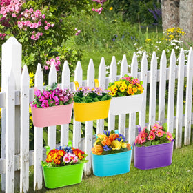 Foraineam green planter set perfect for railing and wall displays