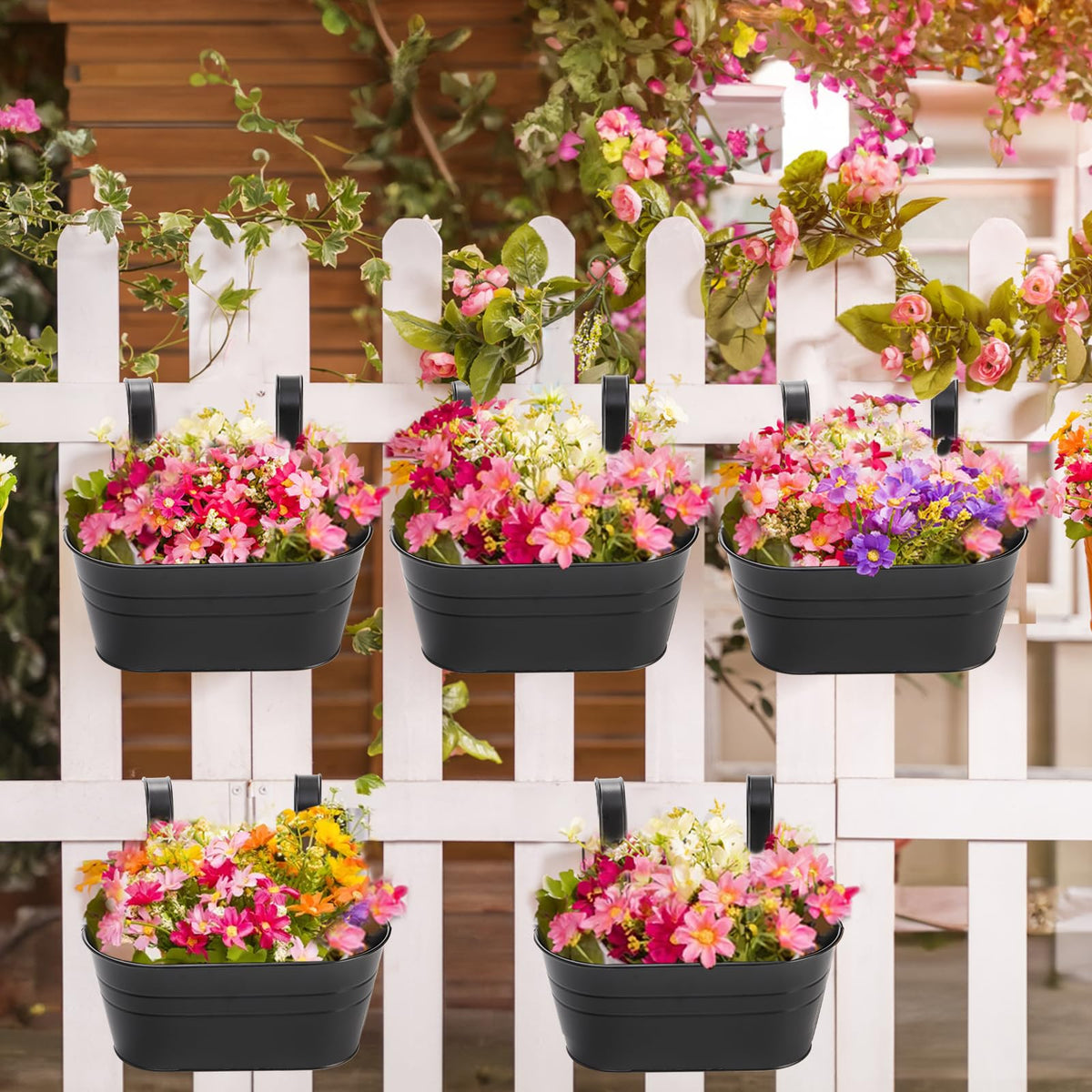 Foraineam detachable-hook planters enable versatile wall, rail, or desk displays.