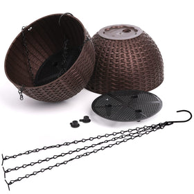 Foraineam planter with drainage plug for indoor or outdoor use.