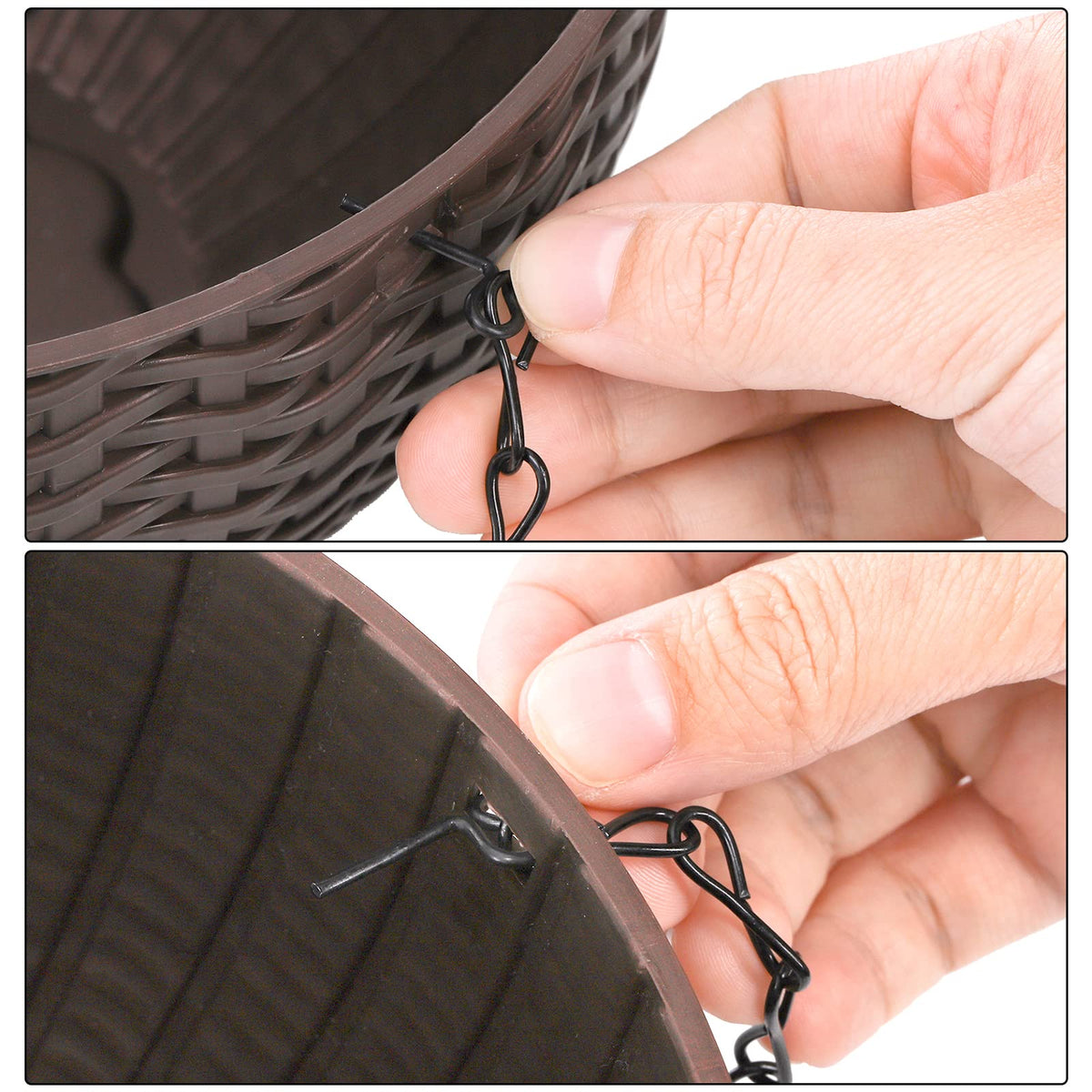 Foraineam premium PP planter with woven rattan-like texture for stylish decor.