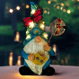 Foreby gnome statue adds cheerful charm to patios and ponds.