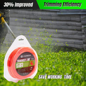 FOREDA heavy-duty nylon trimmer line with strong wear resistance