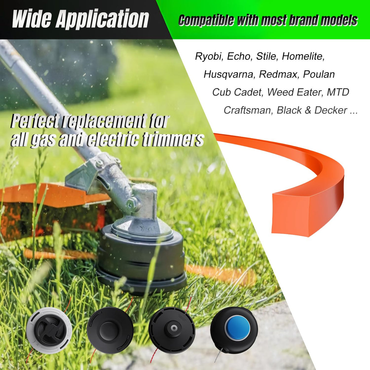 FOREDA universal-fit trimmer line compatible with most trimmers