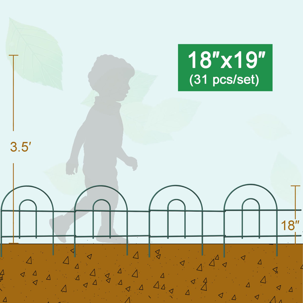 FOREHOGAR arched design border fence enhances outdoor visuals with simple setup.