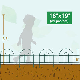 FOREHOGAR arched design border fence enhances outdoor visuals with simple setup.