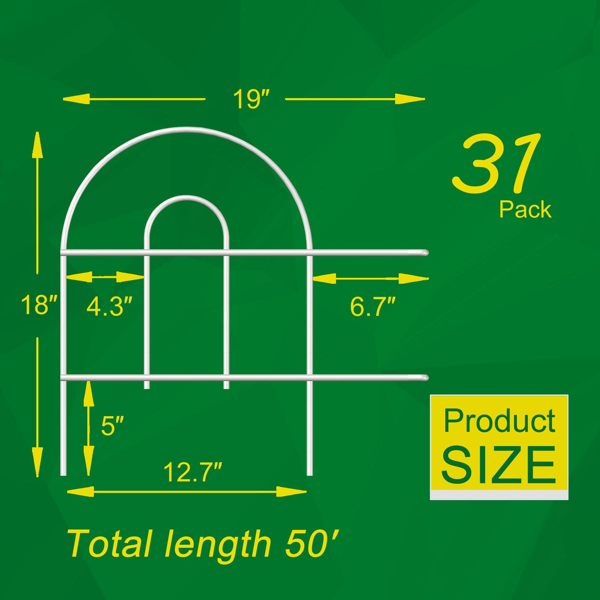 FOREHOGAR arched design fence adds style and defines borders without tools.