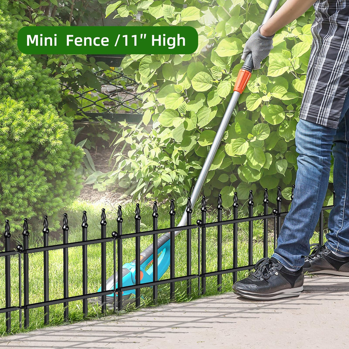 FOREHOGAR black powder-coated finish enhances outdoor durability and rust resistance.