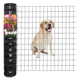 FOREHOGAR black vinyl-coated fence roll protecting a vegetable garden