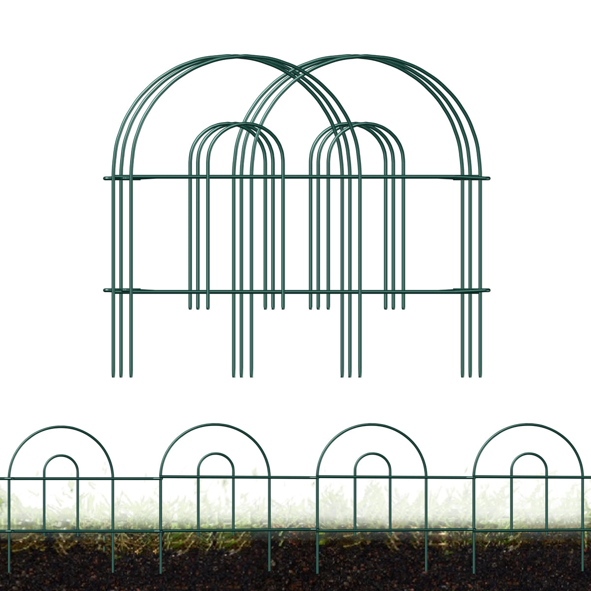 FOREHOGAR decorative garden fence 18in height defines borders and protects plants.