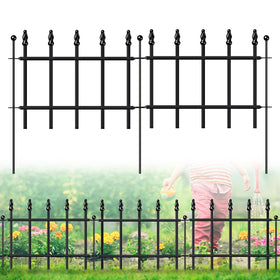 FOREHOGAR decorative metal garden fence, 11-inch height, showing a sturdy welded frame for borders.