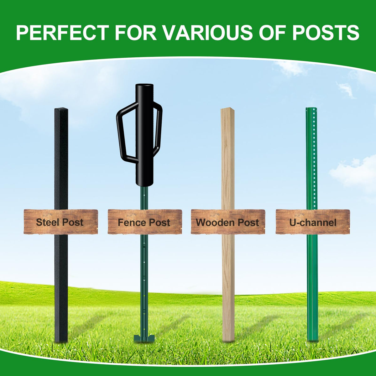 FOREHOGAR easy one person use enables solo fence setup