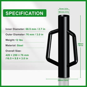 FOREHOGAR inner diameter 2 7 inch demonstrates post compatibility up to 2 1/2 inch