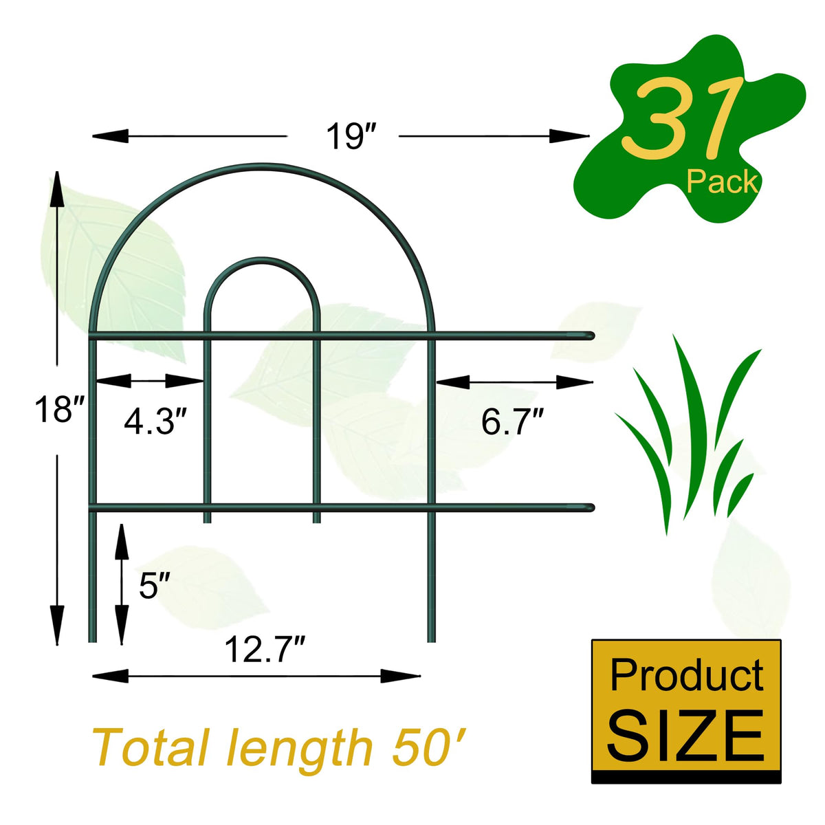 FOREHOGAR metal wire panel border highlights the arched design for decorative appeal.