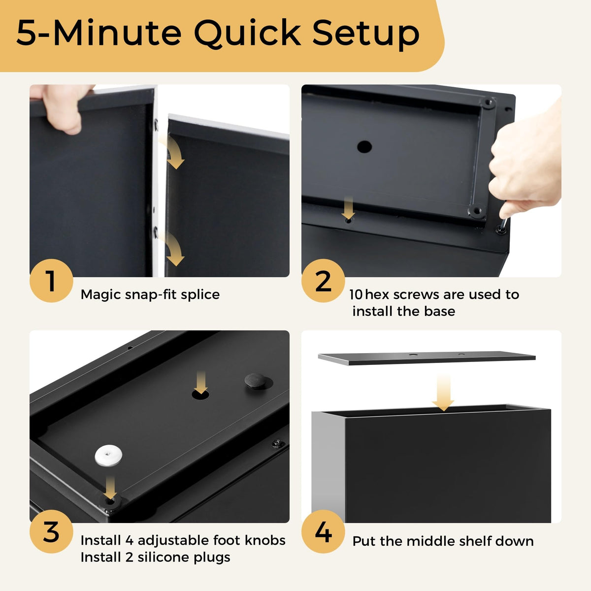 Foresland tool-free assembly video guiding quick setup in minutes.