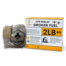 FOREST BEEKEEPING SUPPLY hive smoker fuel in jute burlap for calm bees during checks.