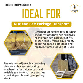 FOREST BEEKEEPING SUPPLY 90gsm polyester fabric keeps the bag lightweight yet durable for regular use.