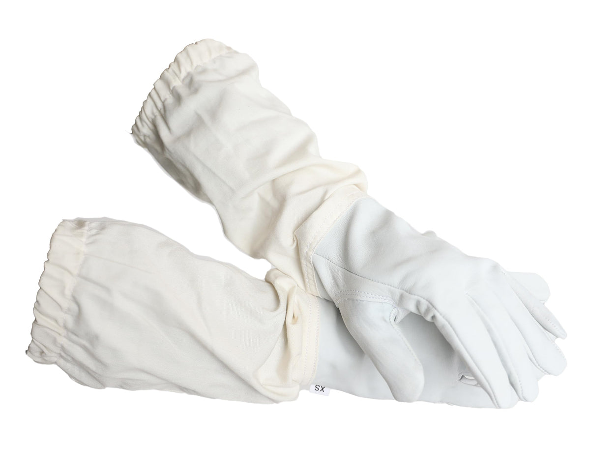 FOREST BEEKEEPING SUPPLY goatskin leather glove with long sleeve for hive work and protection.