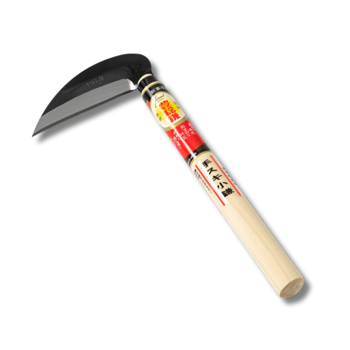 Forest Originals Hounen Miyawaki Kama 4.7-inch blade enables precise weed cutting.