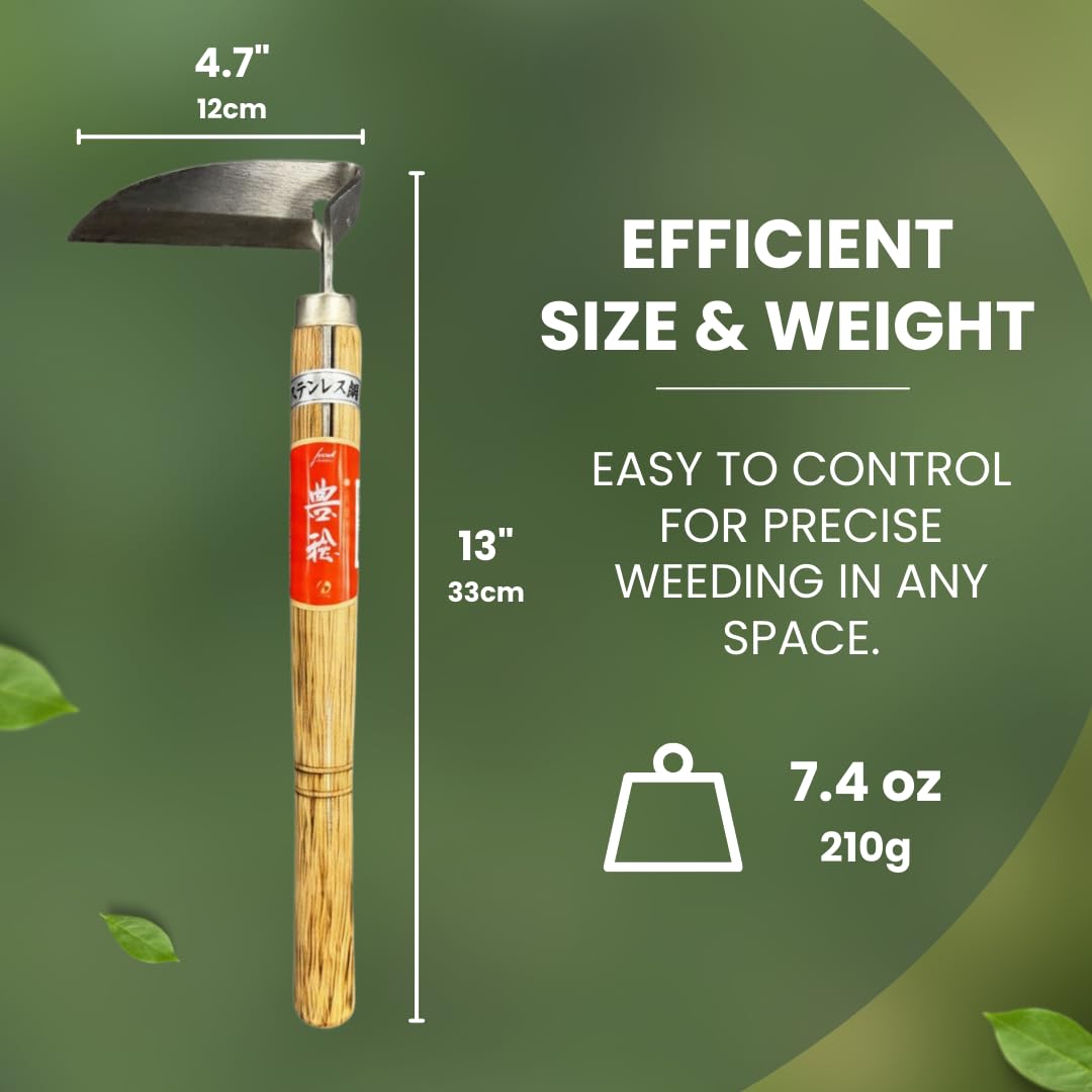Forest Originals Weeder used between plants for careful weeding