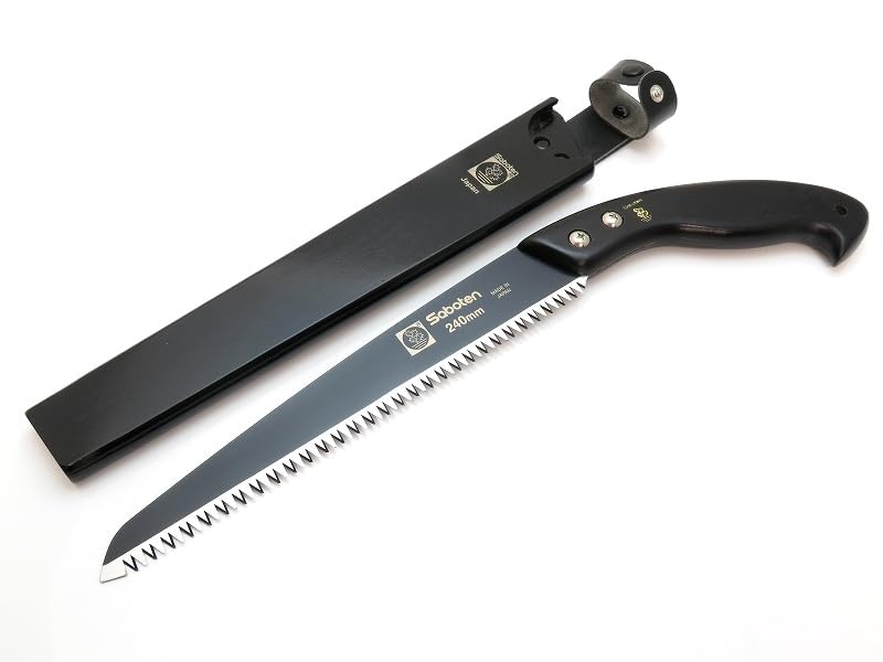 Forest Originals Saboten saw blade close-up highlighting fluorine coating for smooth cuts.