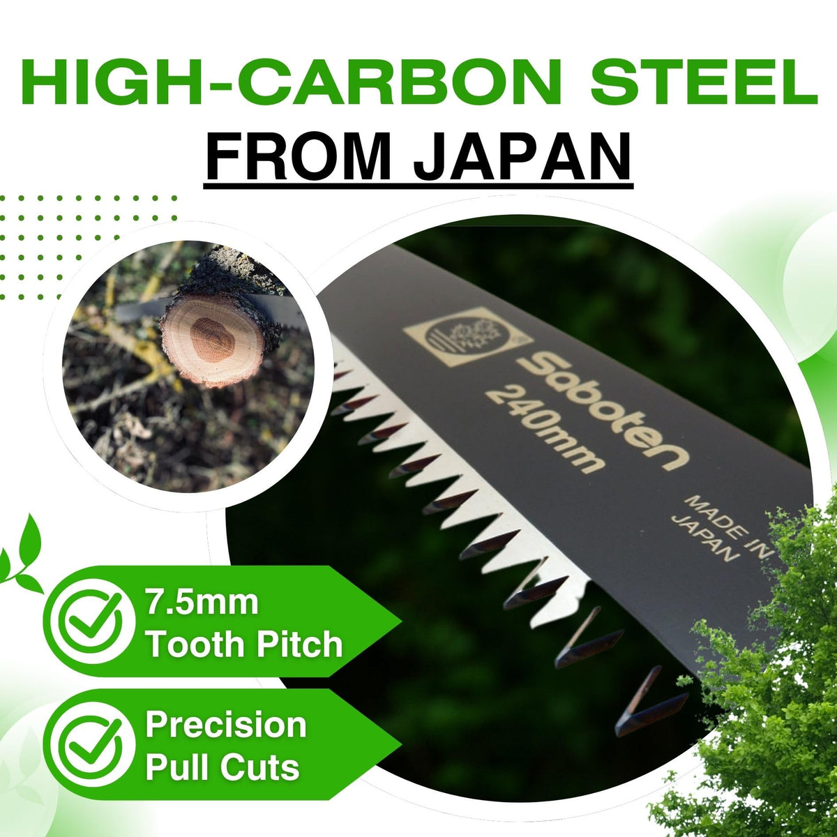 Forest Originals Saboten wooden sheath protects blade during storage.