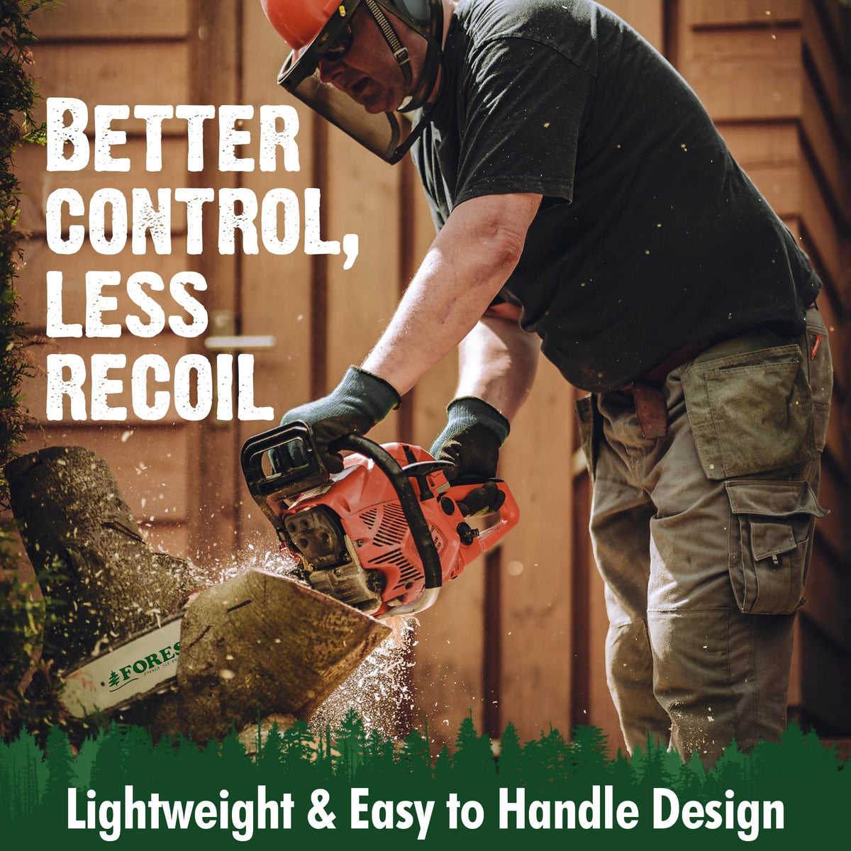 FORESTER 3/8-pitch chain for smooth, efficient cutting on STIHL saws.