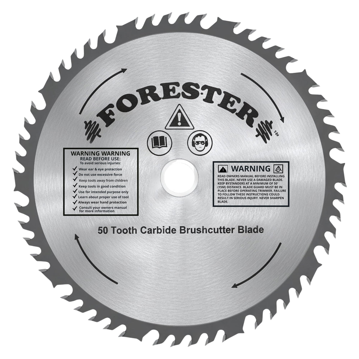 FORESTER carbide tip brush cutter blade 9in with 50 teeth for fast cutting.