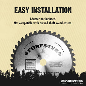FORESTER carbide tip conversion kit sold separately image implying upgrade compatibility for safe installation.