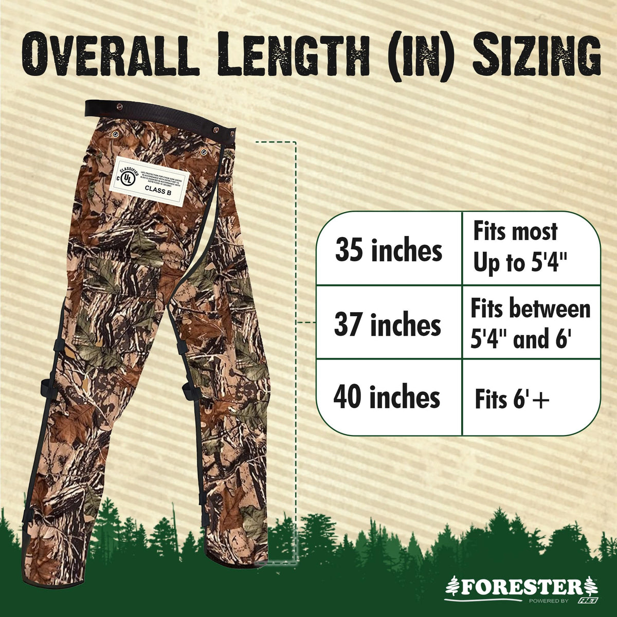 FORESTER adjustable waist ensures a comfortable all-day fit in the field